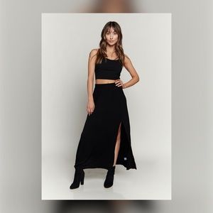 Black maxi skirt